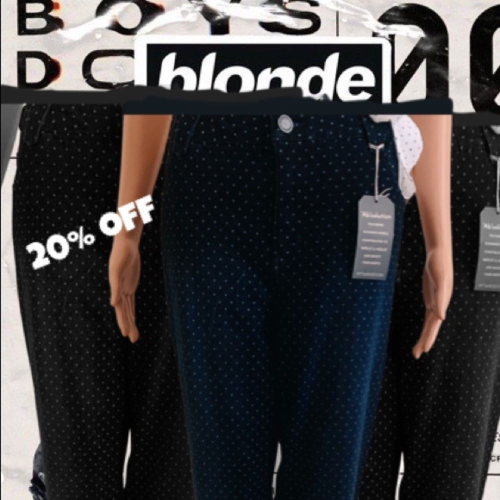 Dot Pattern Ankle Skinny Jeans
WIT …